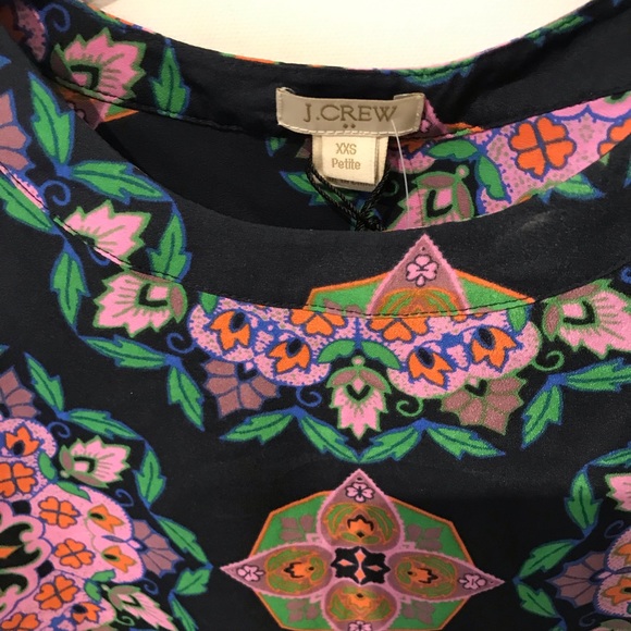 Petite Boho Pattern Sleeveless Top   by J. Crew NWT - Picture 4 of 6